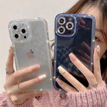 Load image into Gallery viewer, Luxury Crystal Diamond Bumper Clear Case for iPhone 13 12 11 Pro Max X XR XS 8Plus Soft Transparent Shiny Design Shockproof Bumper Soft Case Slim Cute Transparent Silicone Cover
