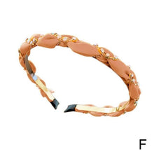 Load image into Gallery viewer, Luxury Crystal Rhinestone Cross Hair Bands For Girls Women Chiffon Stylish Headwear Korean Hair Bands Hoop New Fashion Gorgeous Hair Accessories For Women
