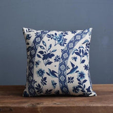 Load image into Gallery viewer, Luxury Decorative Throw Square Linen Pillowcase Blue And White Flower Bedroom Room Sofa Porcelain Printed Cushion Cover Decorative Sofa Throw Pillow Car Chair Home Decor Pillow Case Soft Design
