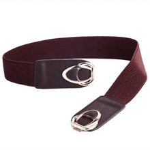 Load image into Gallery viewer, Luxury Elastic PU Leather Wide Belts For Women Fashion Stretchy Thick Waist Dress Plus Size Waistbands For Women

