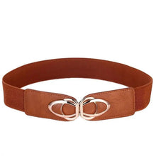 Load image into Gallery viewer, Luxury Elastic PU Leather Wide Belts For Women Fashion Stretchy Thick Waist Dress Plus Size Waistbands For Women
