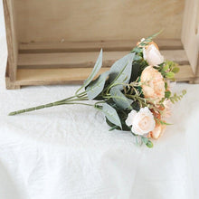 Load image into Gallery viewer, Luxury Fake Flowers Artificial Silk Roses High Quality Big Bouquet For Office Parties Bridal and Wedding Decoration Artificial Rose Flowers Bouquet Silk Flowers Rose for Home Bridal Wedding Party Festival Decor
