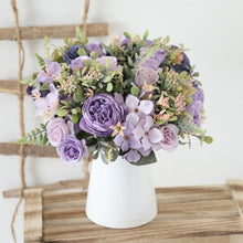 Load image into Gallery viewer, Luxury Fake Flowers Artificial Silk Roses High Quality Big Bouquet For Office Parties Bridal and Wedding Decoration Artificial Rose Flowers Bouquet Silk Flowers Rose for Home Bridal Wedding Party Festival Decor
