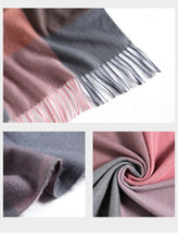 Load image into Gallery viewer, Luxury Fashion Autumn Winter Soft Warm Scarf Plaid Colorful Hijabs Cashmere Scarves Warm Soft Bandana Women's Lightweight Scarves Elegant Echarpe  Escharpe Soft Wool Elegant Tassel For Women
