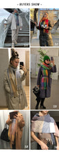 Load image into Gallery viewer, Luxury Fashion Autumn Winter Soft Warm Scarf Plaid Colorful Hijabs Cashmere Scarves Warm Soft Bandana Women's Lightweight Scarves Elegant Echarpe  Escharpe Soft Wool Elegant Tassel For Women
