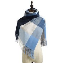 Load image into Gallery viewer, Luxury Fashion Autumn Winter Soft Warm Scarf Plaid Colorful Hijabs Cashmere Scarves Warm Soft Bandana Women's Lightweight Scarves Elegant Echarpe  Escharpe Soft Wool Elegant Tassel For Women
