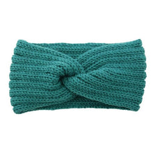 Load image into Gallery viewer, Luxury Fashion Winter Soft Solid Color Elastic Elegant Wide Knitting Cross Lightweight Headband Yoga Turban Bandage Bandanas Hair Bands For Women
