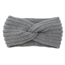 Load image into Gallery viewer, Luxury Fashion Winter Soft Solid Color Elastic Elegant Wide Knitting Cross Lightweight Headband Yoga Turban Bandage Bandanas Hair Bands For Women
