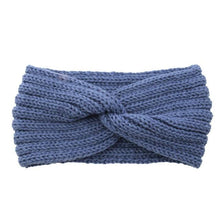 Load image into Gallery viewer, Luxury Fashion Winter Soft Solid Color Elastic Elegant Wide Knitting Cross Lightweight Headband Yoga Turban Bandage Bandanas Hair Bands For Women

