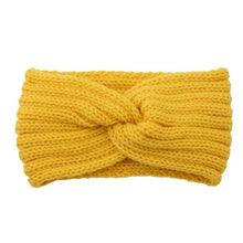 Load image into Gallery viewer, Luxury Fashion Winter Soft Solid Color Elastic Elegant Wide Knitting Cross Lightweight Headband Yoga Turban Bandage Bandanas Hair Bands For Women
