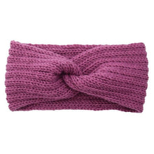 Load image into Gallery viewer, Luxury Fashion Winter Soft Solid Color Elastic Elegant Wide Knitting Cross Lightweight Headband Yoga Turban Bandage Bandanas Hair Bands For Women
