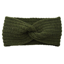 Load image into Gallery viewer, Luxury Fashion Winter Soft Solid Color Elastic Elegant Wide Knitting Cross Lightweight Headband Yoga Turban Bandage Bandanas Hair Bands For Women
