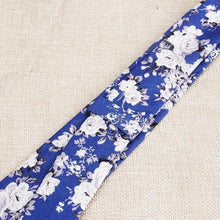 Load image into Gallery viewer, Luxury Flower Handmade Cotton Ties For Men Classic Colorful Printed Floral Designs Necktie For Wedding
