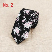 Load image into Gallery viewer, Luxury Flower Handmade Cotton Ties For Men Classic Colorful Printed Floral Designs Necktie For Wedding
