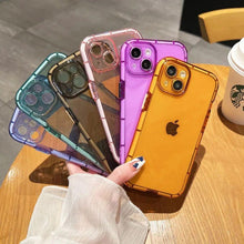 Load image into Gallery viewer, Luxury Fluorescence Phone Case For iPhone 13 14Pro Max 14 Plus Shockproof Clear Soft Silicone Cover Shockproof Thin Transparent Case  Drop Protection for iPhone
