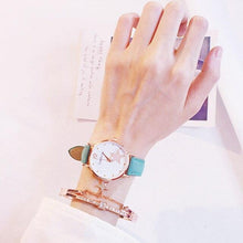Load image into Gallery viewer, Luxury Girl Watch Student High School Small Fresh Watch Pink Cute Star Starry Sky Casual Leather Female Wrist Watch Leather Band Thin Minimalist Casual Simple Dress Watch
