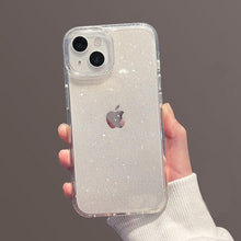 Load image into Gallery viewer, Luxury Glitter Bumper Clear Case for IPhone 14 13 12 11 Pro Max Mini X XS Max XR Cute Shining Shockproof Silicone Cover Hard Back Shockproof Protective Phone Cover For iPhone
