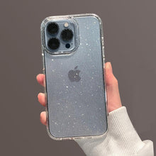 Load image into Gallery viewer, Luxury Glitter Bumper Clear Case for IPhone 14 13 12 11 Pro Max Mini X XS Max XR Cute Shining Shockproof Silicone Cover Hard Back Shockproof Protective Phone Cover For iPhone
