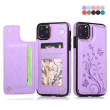 Load image into Gallery viewer, Luxury Leather Case For iPhone 14 12 13 Pro Comfortable Soft Wallet Card Slots Phone Flip Cover Wallet Case with Card Holder for iPhone
