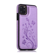 Load image into Gallery viewer, Luxury Leather Case For iPhone 14 12 13 Pro Comfortable Soft Wallet Card Slots Phone Flip Cover Wallet Case with Card Holder for iPhone
