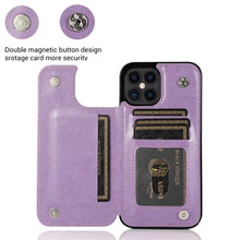Load image into Gallery viewer, Luxury Leather Case For iPhone 14 12 13 Pro Comfortable Soft Wallet Card Slots Phone Flip Cover Wallet Case with Card Holder for iPhone
