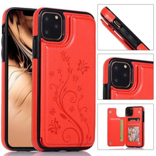 Load image into Gallery viewer, Luxury Leather Case For iPhone 14 12 13 Pro Comfortable Soft Wallet Card Slots Phone Flip Cover Wallet Case with Card Holder for iPhone
