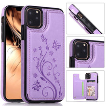 Load image into Gallery viewer, Luxury Leather Case For iPhone 14 12 13 Pro Comfortable Soft Wallet Card Slots Phone Flip Cover Wallet Case with Card Holder for iPhone
