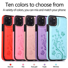 Load image into Gallery viewer, Luxury Leather Case For iPhone 14 12 13 Pro Comfortable Soft Wallet Card Slots Phone Flip Cover Wallet Case with Card Holder for iPhone
