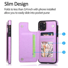 Load image into Gallery viewer, Luxury Leather Case For iPhone 14 12 13 Pro Comfortable Soft Wallet Card Slots Phone Flip Cover Wallet Case with Card Holder for iPhone
