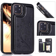 Load image into Gallery viewer, Luxury Leather Case For iPhone 14 12 13 Pro Comfortable Soft Wallet Card Slots Phone Flip Cover Wallet Case with Card Holder for iPhone
