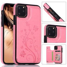 Load image into Gallery viewer, Luxury Leather Case For iPhone 14 12 13 Pro Comfortable Soft Wallet Card Slots Phone Flip Cover Wallet Case with Card Holder for iPhone
