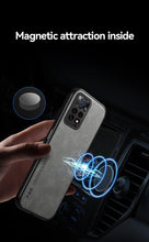 Load image into Gallery viewer, Luxury Leather Magnetic Case For Xiaomi Redmi Note 11 10 9 11E Pro 11S 10S 12 12X 10C POCO X3 NFC Pro F3 Covers With Metal Plate  Leather Premium Back Cover Mobile Phone Case Flexible Protective Ultra Thin Scratchproof Phone Cover
