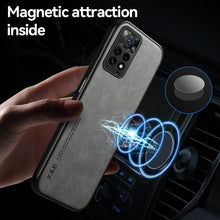 Load image into Gallery viewer, Luxury Leather Magnetic Case For Xiaomi Redmi Note 11 10 9 11E Pro 11S 10S 12 12X 10C POCO X3 NFC Pro F3 Covers With Metal Plate  Leather Premium Back Cover Mobile Phone Case Flexible Protective Ultra Thin Scratchproof Phone Cover
