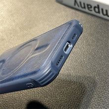 Load image into Gallery viewer, Luxury Leather Magnetic Wireless Charging Case For iPhone 14 11 12 13 Pro Max X XS XR 8 7 Plus Shockproof Soft Cover Shockproof Unique Vintage Design Leather Case For iPhone
