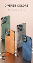Load image into Gallery viewer, Luxury Leather Phone Case For iPhone 14 13 12 11 Pro Max Mini X XS XR 7 8 Plus SE Retro Solid Color Soft Silicone Cover PU Leather Classic Luxury Business Slim Cover Non-Slip Anti Scratch Full Protective Phone Cases
