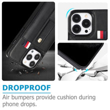 Load image into Gallery viewer, Luxury Leather Phone Case For iPhone 14 13 12 Mini 11 Pro X XS Max XR Business Elegant Men Wallet Card Slot Cover Wallet Case With Card Holder PU Leather iPhone Case
