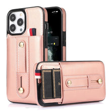 Load image into Gallery viewer, Luxury Leather Phone Case For iPhone 14 13 12 Mini 11 Pro X XS Max XR Business Elegant Men Wallet Card Slot Cover Wallet Case With Card Holder PU Leather iPhone Case
