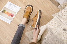 Load image into Gallery viewer, Luxury Leather Womens Sneakers Spring Shoes New Genuine Leather Casual Women Fashion Flat Girl Student Shoes Comfortable Women's Casual Flats Elegant Soft Walking Sneakers
