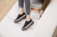 Load image into Gallery viewer, Luxury Leather Womens Sneakers Spring Shoes New Genuine Leather Casual Women Fashion Flat Girl Student Shoes Comfortable Women's Casual Flats Elegant Soft Walking Sneakers
