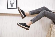 Load image into Gallery viewer, Luxury Leather Womens Sneakers Spring Shoes New Genuine Leather Casual Women Fashion Flat Girl Student Shoes Comfortable Women's Casual Flats Elegant Soft Walking Sneakers

