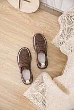 Load image into Gallery viewer, Luxury Leather Womens Sneakers Spring Shoes New Genuine Leather Casual Women Fashion Flat Girl Student Shoes Comfortable Women's Casual Flats Elegant Soft Walking Sneakers
