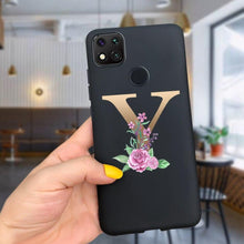 Load image into Gallery viewer, Luxury Letters Case For Xiaomi Redmi 9C 9 C NFC Case Shockproof Bumper Soft Phone Case For Redmi 9 9c 9a Redmi9A 9C 9 Back Cover Alphabet Soft Matte Liquid Silicone Slim Phone Case
