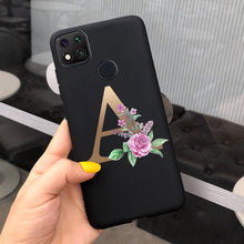 Load image into Gallery viewer, Luxury Letters Case For Xiaomi Redmi 9C 9 C NFC Case Shockproof Bumper Soft Phone Case For Redmi 9 9c 9a Redmi9A 9C 9 Back Cover Alphabet Soft Matte Liquid Silicone Slim Phone Case
