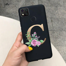 Load image into Gallery viewer, Luxury Letters Case For Xiaomi Redmi 9C 9 C NFC Case Shockproof Bumper Soft Phone Case For Redmi 9 9c 9a Redmi9A 9C 9 Back Cover Alphabet Soft Matte Liquid Silicone Slim Phone Case

