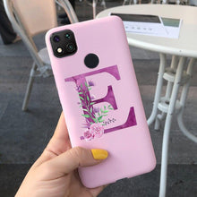Load image into Gallery viewer, Luxury Letters Case For Xiaomi Redmi 9C 9 C NFC Case Shockproof Bumper Soft Phone Case For Redmi 9 9c 9a Redmi9A 9C 9 Back Cover Alphabet Soft Matte Liquid Silicone Slim Phone Case

