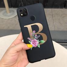 Load image into Gallery viewer, Luxury Letters Case For Xiaomi Redmi 9C 9 C NFC Case Shockproof Bumper Soft Phone Case For Redmi 9 9c 9a Redmi9A 9C 9 Back Cover Alphabet Soft Matte Liquid Silicone Slim Phone Case
