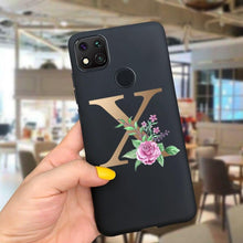 Load image into Gallery viewer, Luxury Letters Case For Xiaomi Redmi 9C 9 C NFC Case Shockproof Bumper Soft Phone Case For Redmi 9 9c 9a Redmi9A 9C 9 Back Cover Alphabet Soft Matte Liquid Silicone Slim Phone Case
