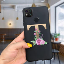 Load image into Gallery viewer, Luxury Letters Case For Xiaomi Redmi 9C 9 C NFC Case Shockproof Bumper Soft Phone Case For Redmi 9 9c 9a Redmi9A 9C 9 Back Cover Alphabet Soft Matte Liquid Silicone Slim Phone Case
