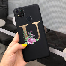 Load image into Gallery viewer, Luxury Letters Case For Xiaomi Redmi 9C 9 C NFC Case Shockproof Bumper Soft Phone Case For Redmi 9 9c 9a Redmi9A 9C 9 Back Cover Alphabet Soft Matte Liquid Silicone Slim Phone Case
