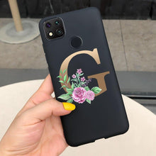 Load image into Gallery viewer, Luxury Letters Case For Xiaomi Redmi 9C 9 C NFC Case Shockproof Bumper Soft Phone Case For Redmi 9 9c 9a Redmi9A 9C 9 Back Cover Alphabet Soft Matte Liquid Silicone Slim Phone Case
